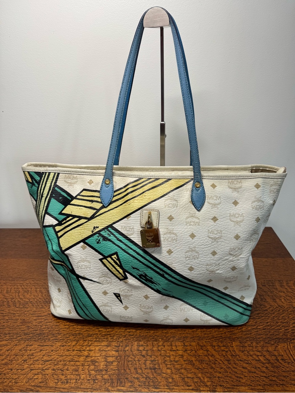 MCM x Richard Woods Limited Edition Art Printed Tote Bag w/COA